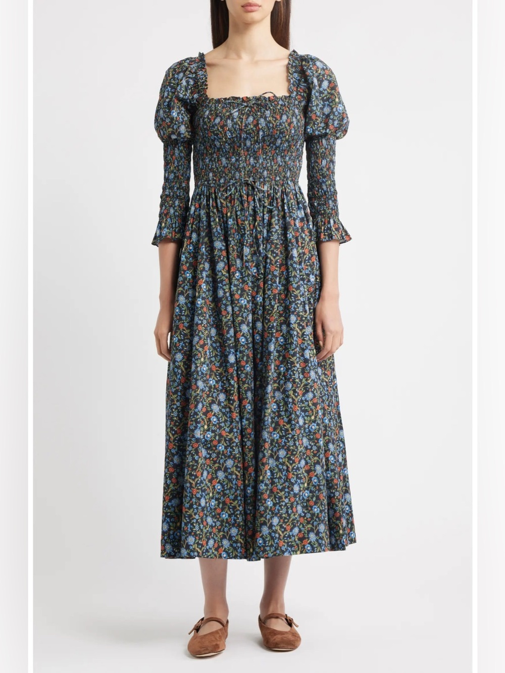 Doen Bijou Floral Midi Dress NWT size XS